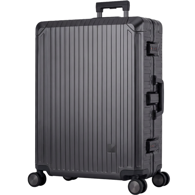 Schwarzer Travelhouse Aluminium-XL-Koffer